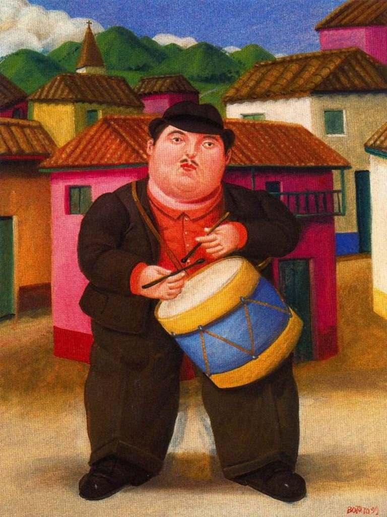 Fernando Botero Hombre tocando el tambor
